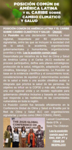 POSICION COMUN SOBRE CAMBIO CLIMÁTICO